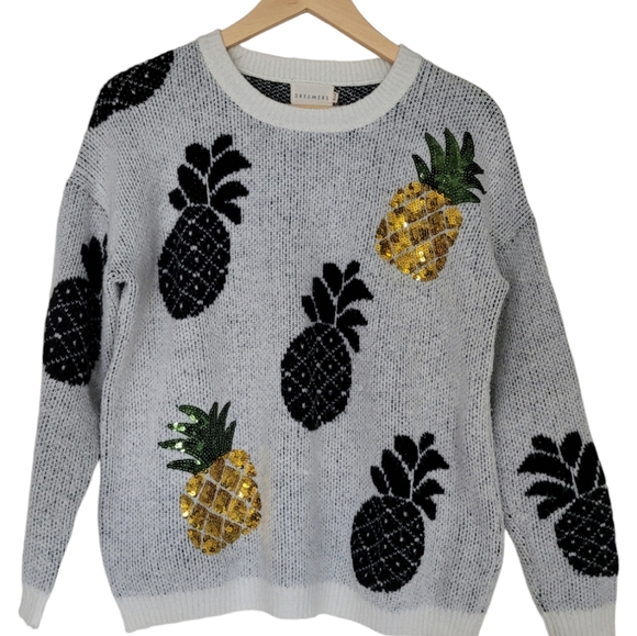 Dreamers acrylic pineapple sweater - Picture 2 of 8